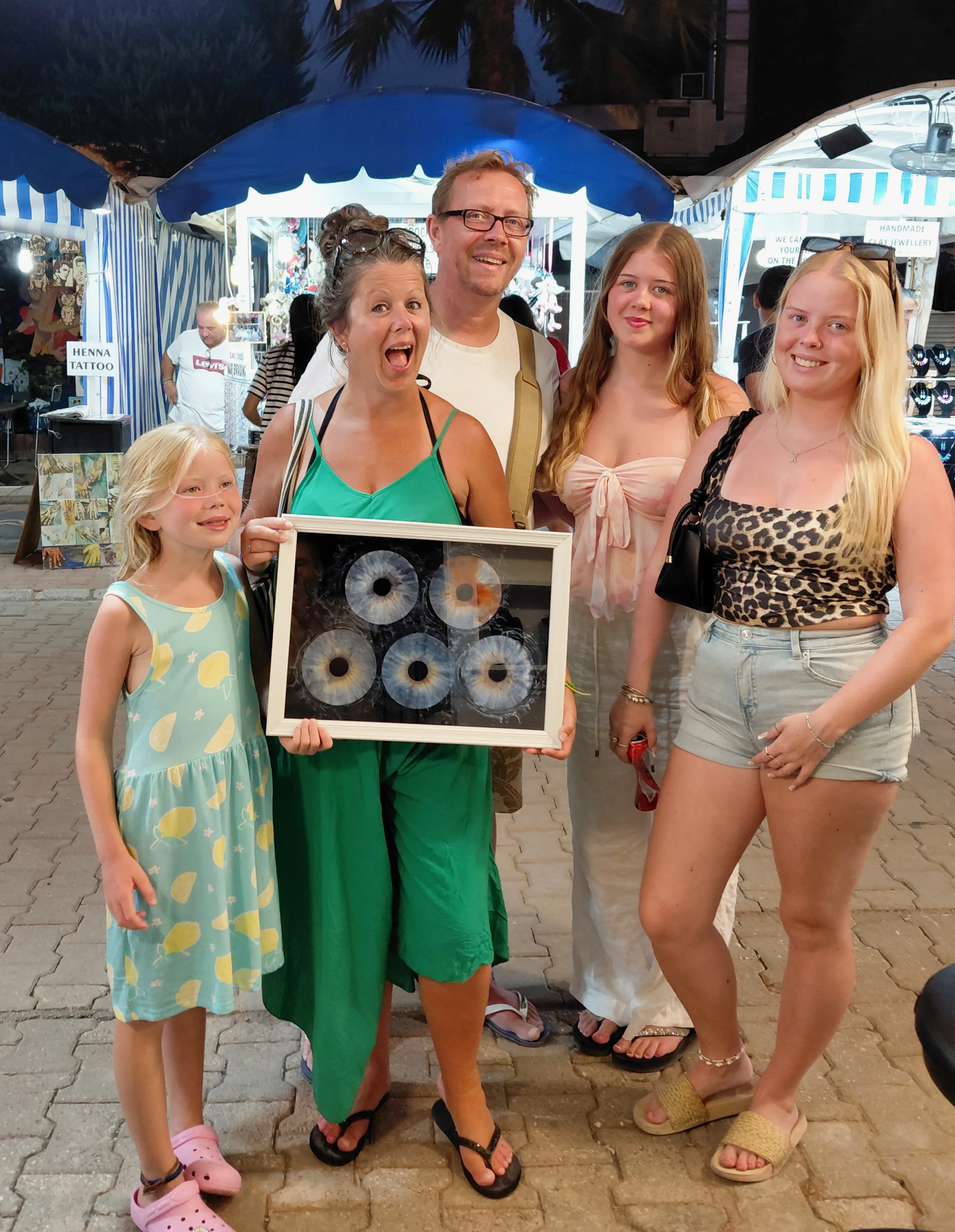 Family with iris fine art print, Ölüdeniz Art Street
